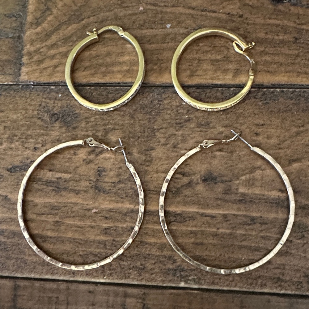 a new day Gold Hoop Earrings Set